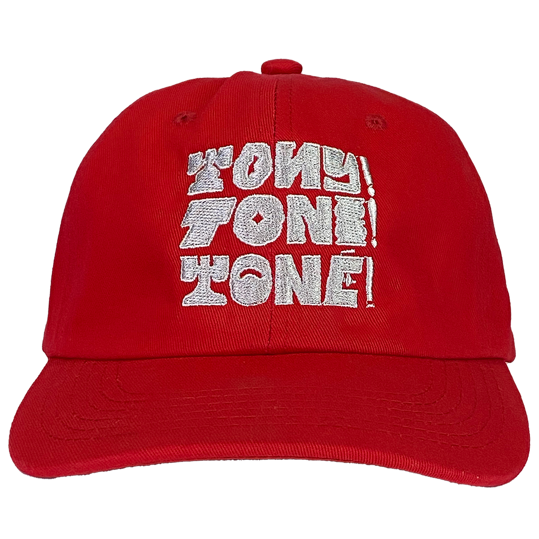 Tony! Toni! Toné! "Stacked Logo" Dad Hat in Red