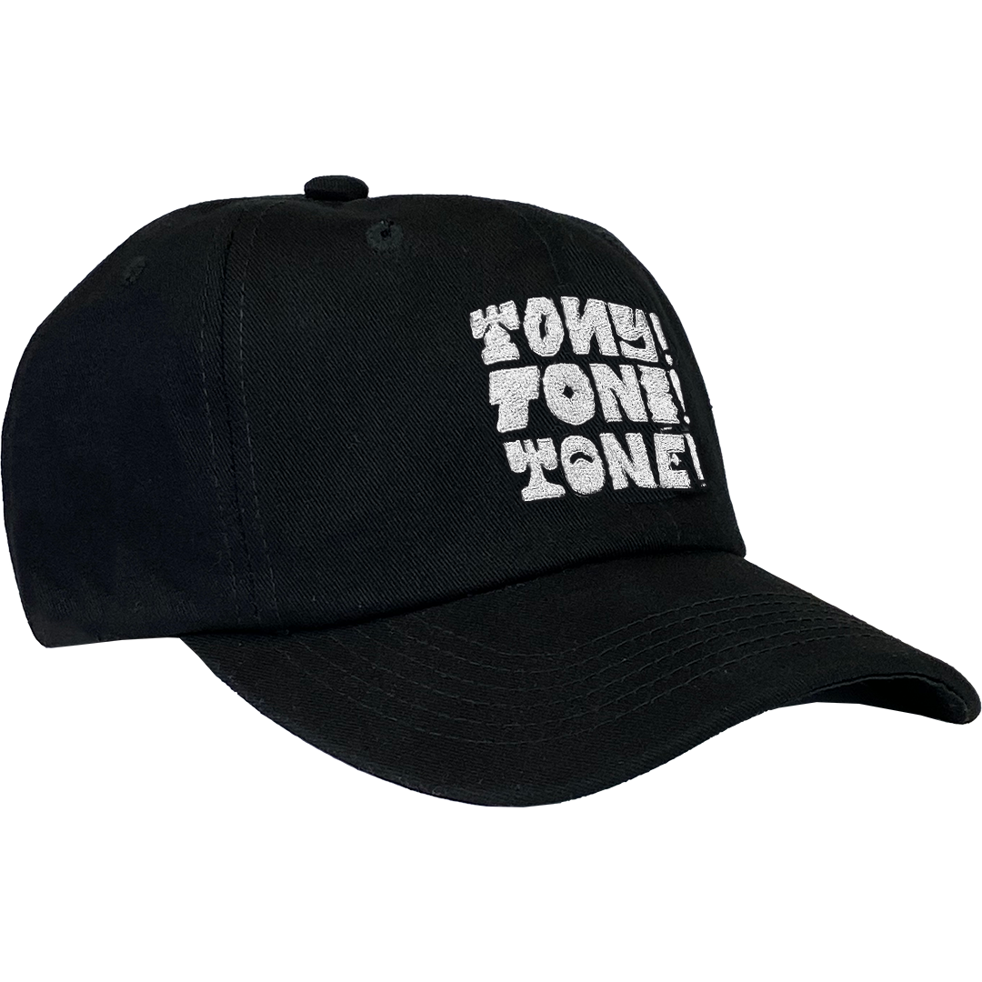 Tony! Toni! Toné! "Stacked Logo" Dad Hat in Black with White