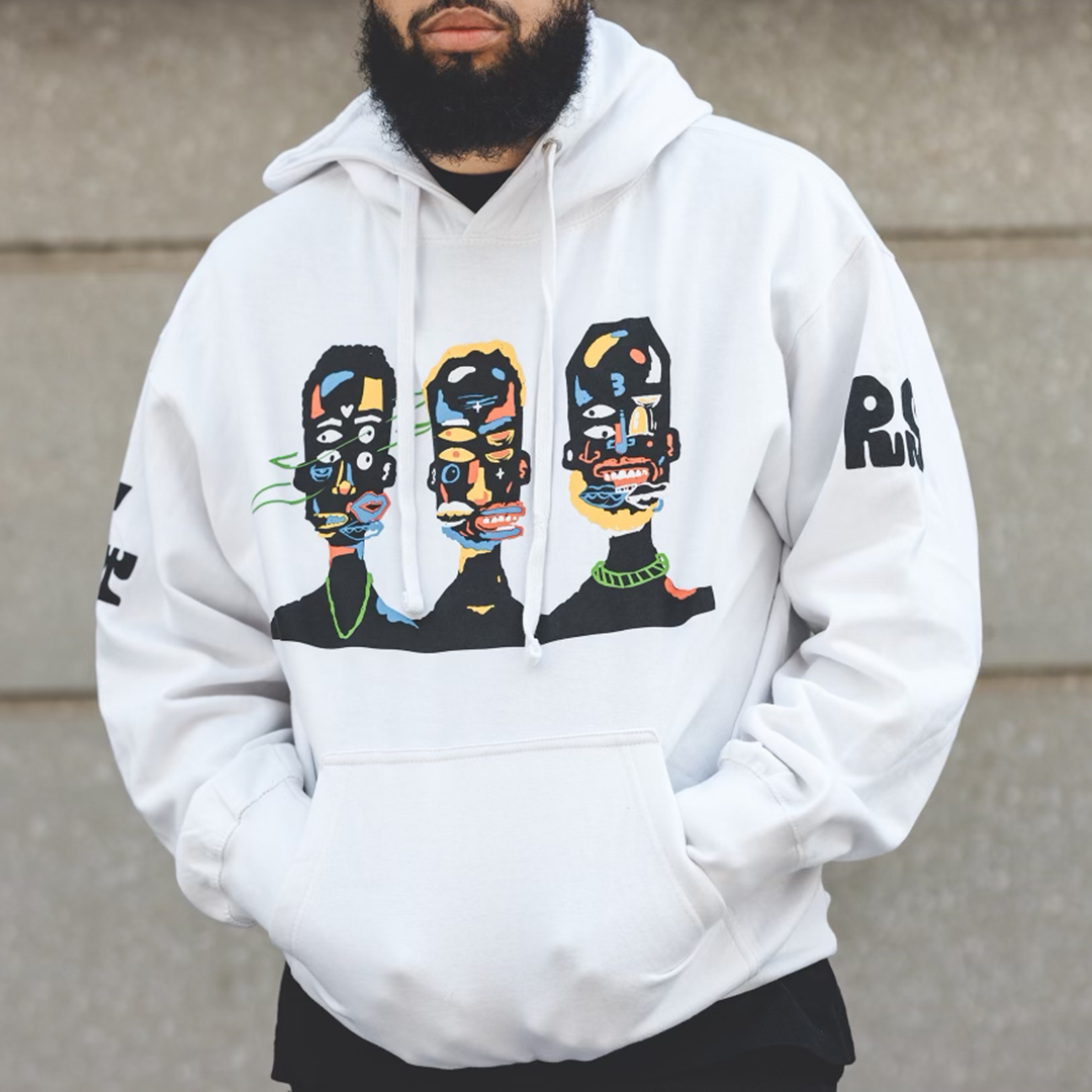 Tony! Toni! Toné! "Colorful Faces" Tour Pullover Hoodie in White