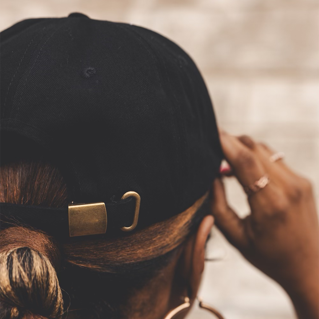 Tony! Toni! Toné! "Stacked Logo" Dad Hat in Black with Red