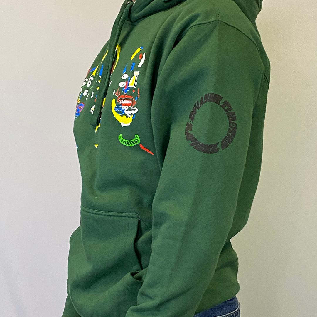 Tony! Toni! Toné! "Colorful Faces" Bay Area EXCLUSIVE Pullover Hoodie in Hunter Green