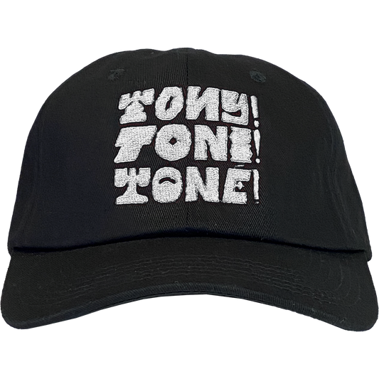 Tony! Toni! Toné! "Stacked Logo" Dad Hat in Black with White