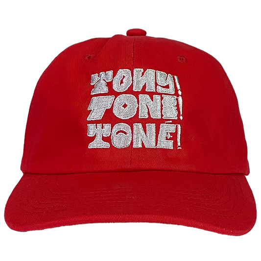 Tony! Toni! Toné! "Stacked Logo" Dad Hat in Red