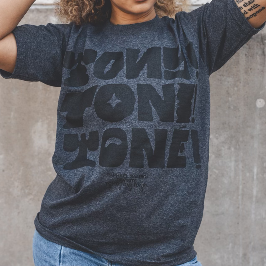 Tony! Toni! Toné! "Stacked Text" T-Shirt in Charcoal